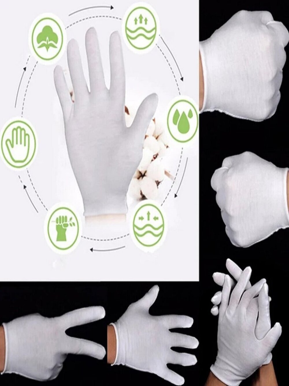 Premium 12 Pairs (24 PCS) White Soft Cotton Gloves – Jewelry, Coin & Silver Insp